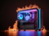 gaming pc on fire