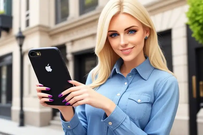 blonde iphone