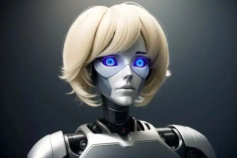 blonde robot perruque