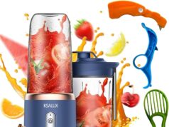 Découvrez le KSALUX : le blender portable révolutionnaire ! 6 lames inox ultra-puissantes pour des smoothies parfaits en un éclair !