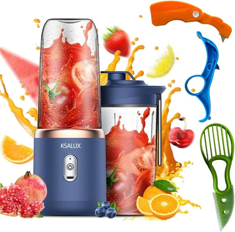 Découvrez le KSALUX : le blender portable révolutionnaire ! 6 lames inox ultra-puissantes pour des smoothies parfaits en un éclair !