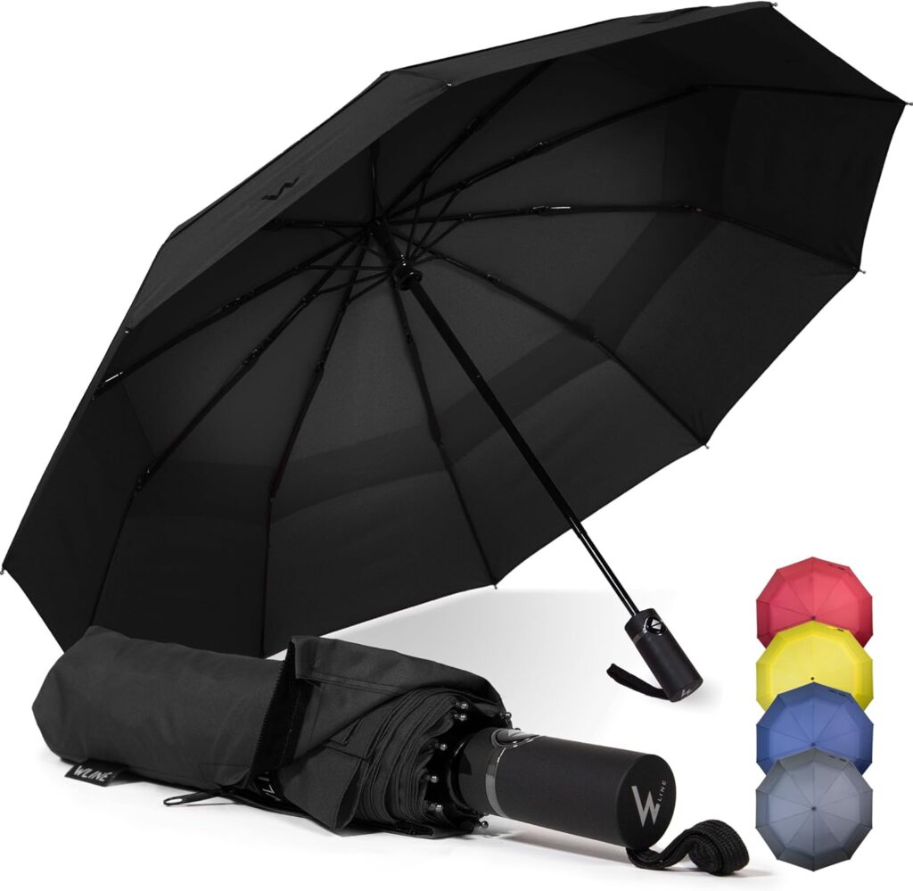 Découvrez le parapluie WLine Wind : l'arme ultime contre le vent, résistant, automatique, et ultra-magnifique avec son design de 104 cm!