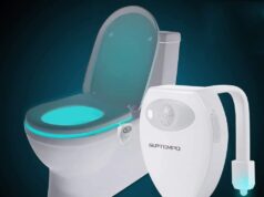 Révélation Éblouissante : La Lampe de Toilette LED Qui Transforme Votre Salle de Bain avec 8 Couleurs Magiques!