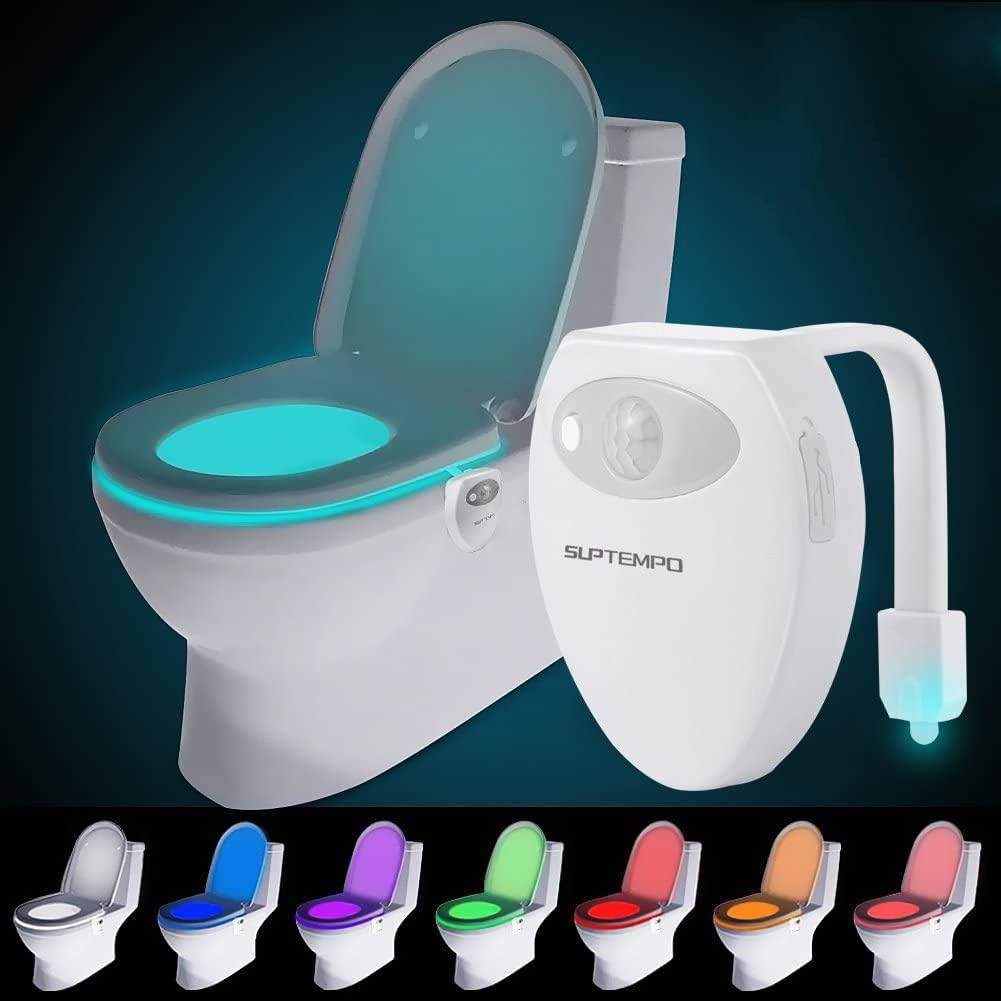 Révélation Éblouissante : La Lampe de Toilette LED Qui Transforme Votre Salle de Bain avec 8 Couleurs Magiques!