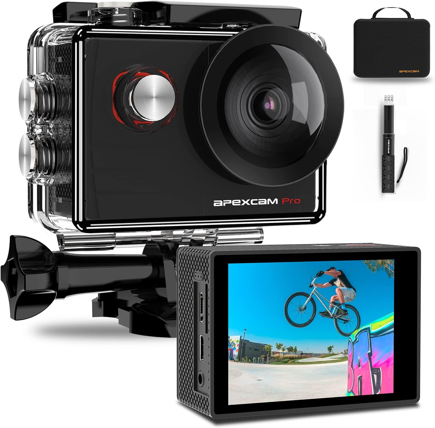 Captivez Vos Aventures : Caméra Sport 4K WiFi avec Auto-Angle, Écran LCD, et Kit Complet pour Des Souvenirs Épiques!