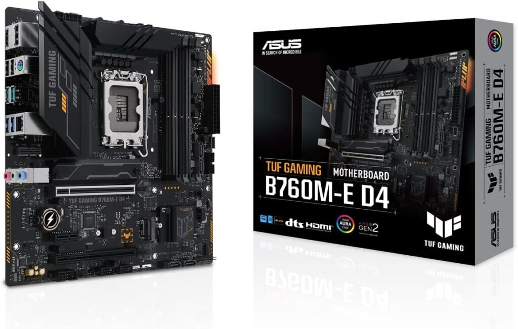 Découvrez la carte mère révolutionnaire ASUS TUF GAMING B760M-E D4 : performances de gaming époustouflantes et fonctionnalités de pointe à couper le souffle !