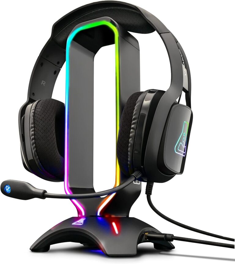 Le Support Gamer Ultime : Éclairez Vos Écouteurs avec RGB, USB Hub et Style, Parfait pour PC, PS5, Xbox et Switch !