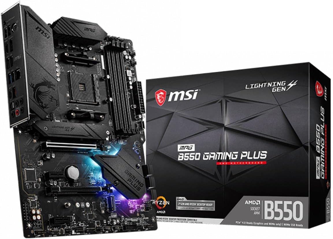 MSI MPG B550 Gaming Plus : carte mère ATX pour AMD Ryzen 5000, DDR4, M.2, USB 3.2.